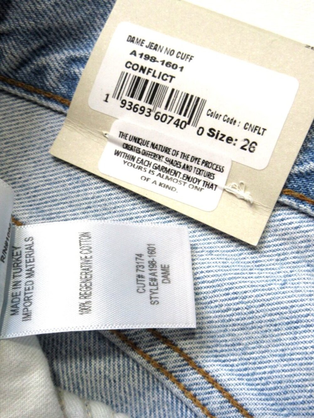 NWT AGOLDE Dame in Conflict High Rise Wide Leg No Cuff Rigid Jeans 26 - Picture 6 of 13